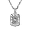 murtoo Pendant Necklace for Men, Stainless Steel Compass Mens Necklace