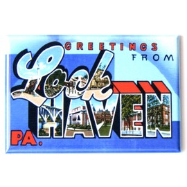 Greetings from Lock Haven Pennsylvania Fridge Magnet (2 x 3 inches)