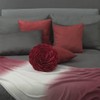 KINGROSE Handmade 3D Flower Decorative Throw Pillow Round Cushion for