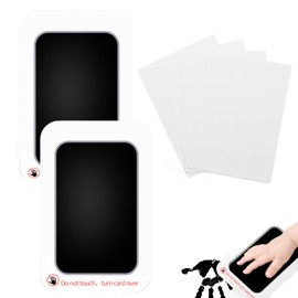 YFFSFDC Baby Dirt-Free Ink Handprints Foot Shape Kit, Set of 2, Rounded Corners Stamps, Baby Frame, Gift, Baby Shower, Growth Record, Baby Products, Naming, Baby Goods, Keepsake (Black(M))