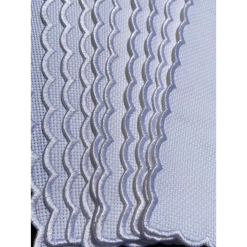 10 x Pure White Cross Stitch Embroidery Bookmarks Blank Cross
