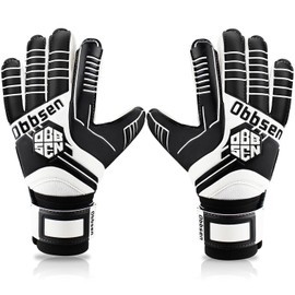 Obbsen Children's Goalkeeper Gloves, Football Goalkeeper Gloves with Fingersave, Football Gloves for Children and Teenagers