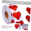 DOITOOL 1Roll Heart Shaped Stickers Valentine's Day Decorative Decals Labels