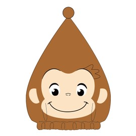 Marushin Towel Cap, Swimming for Kids, Curious George Cap, Hair Drying, Hair Absorbent, Quick-Drying, Towel, Girls, Boys, Characters, Swimming, Sea, 4765038300