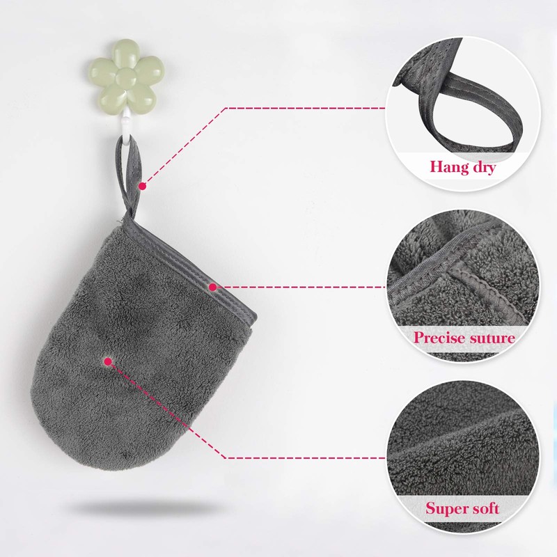 KinHwa Make-Up Remover Glove Super Soft Microfibre Make-Up Glove Reusable