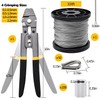 328ft 1/16" Wire Rope Crimping Tool Kit | for Railing,
