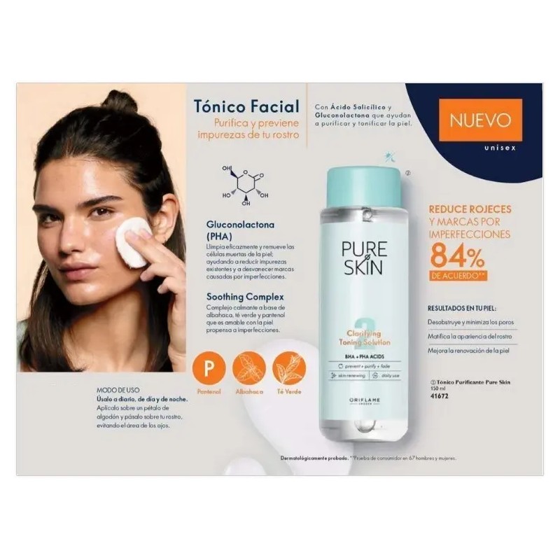 Kit Facial Para Piel Grasa Anti-acne Pure Skin-oriflame