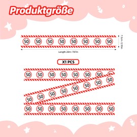 Premium Absperrband Geburtstag, Einzigartige Verkehrsschild-Deko, 20m Länge, Ideal für Partydeko und Geschenke (Mann & Frau) (50)