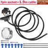 ETUKER 7Pin Pre-Wired Socket with 1.9M Cable,Towbar Socket Metal (7MZ)
