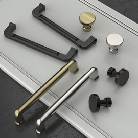 Asidrama 10 Pack 1-1/4 inch Oil Rubbed Bronze Kitchen Cabinet Knobs Dresser Knobs Drawer Knobs Cabinet Hardware Zinc Knobs for Dresser Drawers