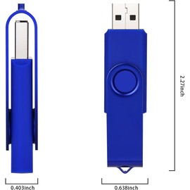 kezixu 64GB USB Swivel Flash Drives,10 Pack USB2.0 Jump Drive, (10colors, 64, GB)