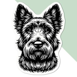 Medium 100mm 'Scottish Terrier' Permanent Sticker Decal for Cars/Windows/Bins/Walls etc (DW00120269)