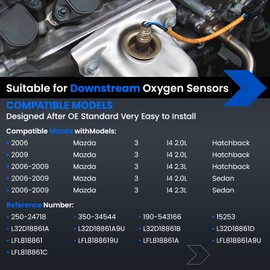SYKRSS Oxygen O2 Sensor 250-24718 Downstream Compatible with Mazda 3 2006-2009 2.0L 2.3L L4 Oxygen Sensor for 350-34544,L32D18861B, 1PCS