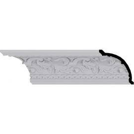 Endurathane Kinsley Crown Moulding, 4 3/4"H x 4 3/4"P x 6 3/4"F x 94 1/2"L, (6 7/8" Repeat), Factory Primed