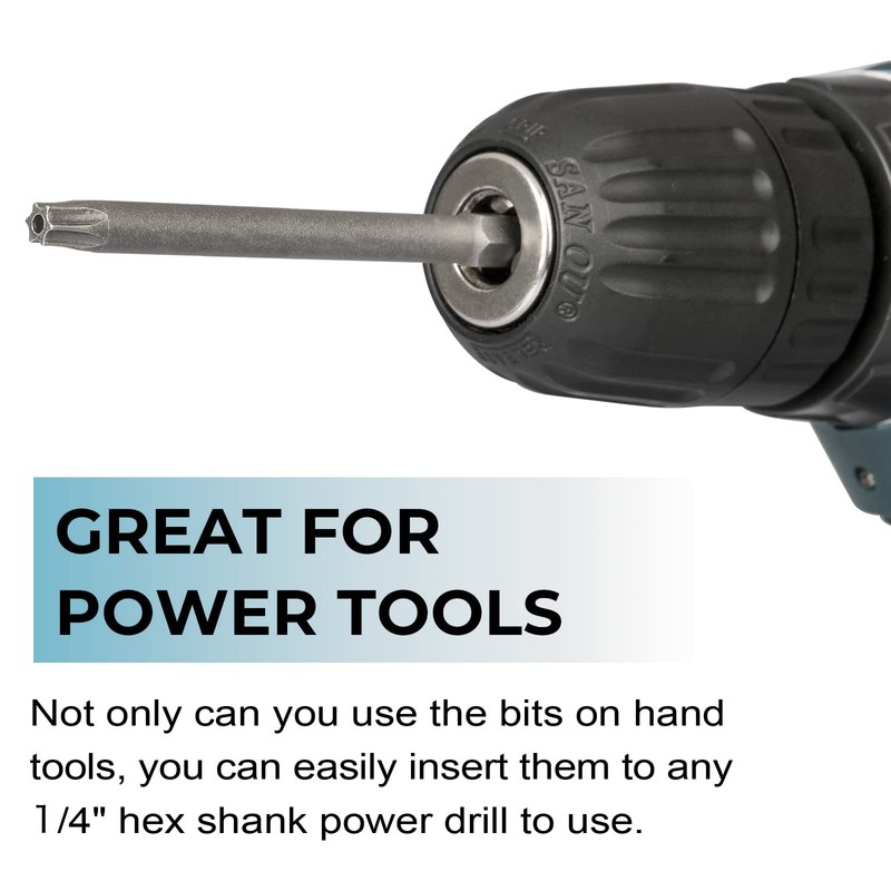 Torx Bit Set Hakkin 11Pcs 100mm Long Torx Bits Tamper