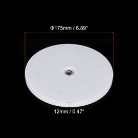 PATIKIL 7 Inch Heavy Rotating Swivel Stand, 360˚ Rotation Lazy Susan Turntable with Steel Ball Bearings for Model Base Rotating Plants TV Computers Monitors, White