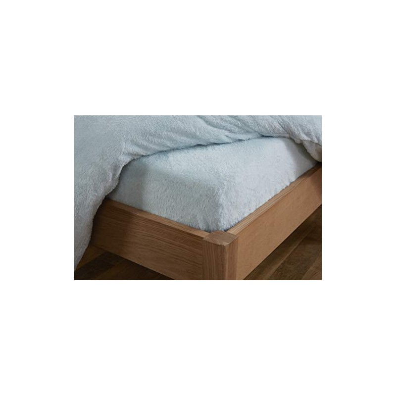 Brentfords Teddy Fleece Fitted Bed Sheet Plain Thermal Warm Soft