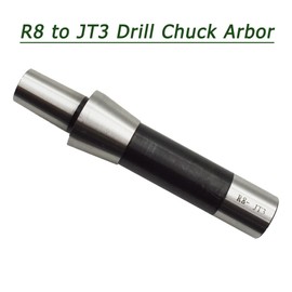 Timunr R8-JT3 R8 Shank JT3 Adapter Drill Chuck Arbor, Alloy Steel Drill Chuck Arbor for Milling Machine Processing