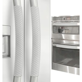 Refrigerator Door Handle Covers, 4 PCS, Performance Appliance Handle Covers, Non-Slip Fridge Door Handle Covers, Keep Your Kitchen Clean, Microwave Oven Dishwasher door Handle Protectors(Light Gray)