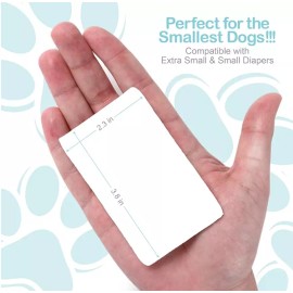 cloverooke (2 pack) Cloverooke 100ct Extra Small Dog Diaper Liners, Disposable Absorbent Hy