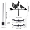SUPERDANT Rooster Weather Vane Spotted Chicken Metal Weathervanes Wind Direction