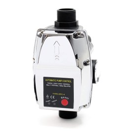 Wiltec Pressure Switch EPC-4 230 V 1-Phase up to 10 Bar, Pressure Monitor with Dry Run Protection for Domestic Waterworks and Pumps, Reliable Pump Control