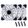 EZDIY-FAB 120mm PWM White LED Ring Fan,White LED PWM Case