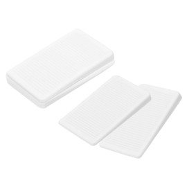 uxcell 4 Pcs Furniture Levelers, Flexible Plastic White Table Shims, Multi-Purpose Level Wedge Firm and Non-Slip for Uneven Table, Dresser Legs, and Door DIY Furniture, 5mm Height