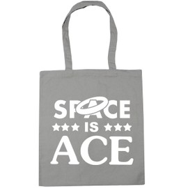 Hippowarehouse Space is ace Tote Shopping Gym Beach Bag 42cm x38cm, 10 litres