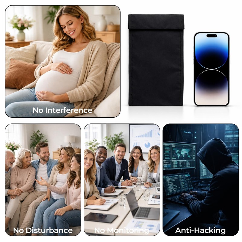 LOYDBDT Faraday Bags for Phones, Signal Blocking Pouch, Waterproof Faraday