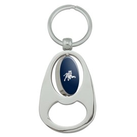 Jackson State University Primary Logo Keychain Chrome Metal Spinning Oval Bottle Opener