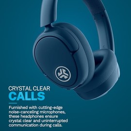 JLab JBuds Lux ANC, auriculares sobre la oreja, cancelación activa de ruido, Bluetooth, edición limitada, azul marino