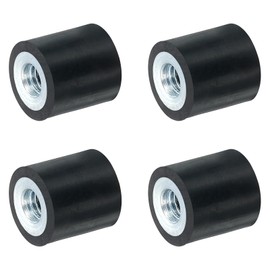 QUARKZMAN Pack of 4 10 x 10 mm M4 Threaded Bushings, Vibration Insulators, Replaces Anti-Vibration Pads Flat Silent Block Base Block