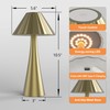 HIGHTRY 2 Pack Cordless Table Lamps, Gold Portable LED Desk