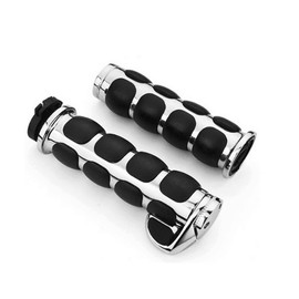 TASWK 1"/25mm Motorcycle Aluminum Chrome Handle Grip End Grip for Harley Davidson Honda Yamaha Kawasaki