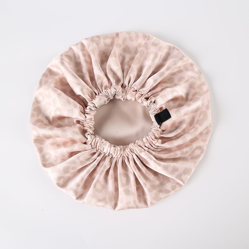 WENSIDUO Satin Hair Bonnet, Double Layer Adjustable Satin Sleep Bonnet