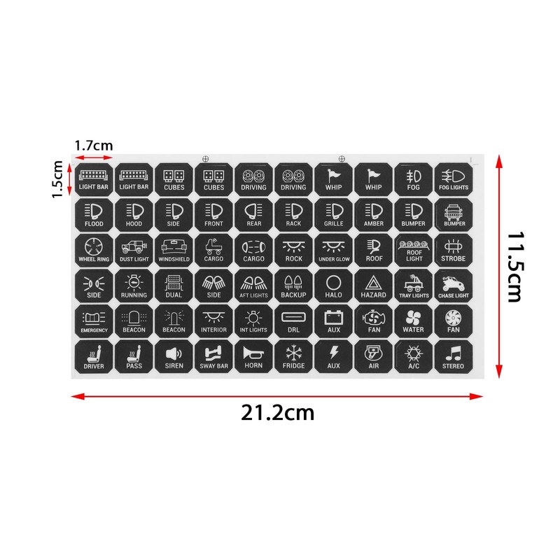 Micro Traders 120pcs Switch Panel Small Stickers Switch Label Decal