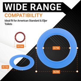 BlueStars 4 Pack 7301111-0070A Flush Valve Seal Kit Replacement - Exact Fit for American Standard & Eljer Toilets - Flush Valve Seal Replacements for Toilets