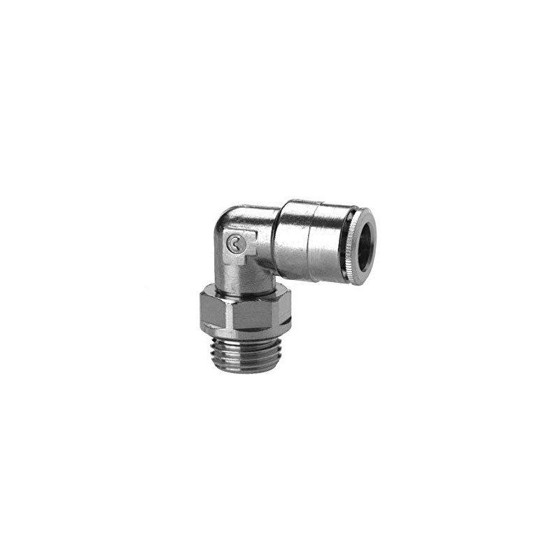 Camozzi 6522 4-1/4 Push In Fitting Swivel Elbow, 4 mm
