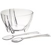 Prodyne Acrylic Salad Bowl with Servers, Clear