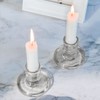 AGLARY 12pcs Taper Candle Holders, Glass Crystal Candlestick Holders Bulk,