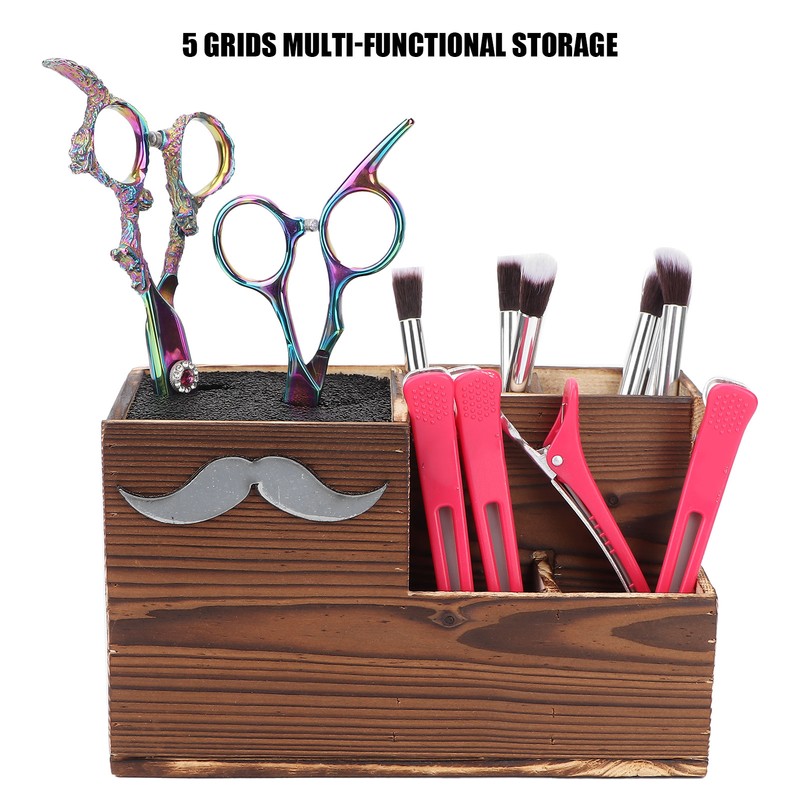 Salon Shears Holder Rack Salon Professional Hairdressing Storage Box Desktop