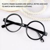 YSJCHEBS Pack of 2 retro round glasses, nerd glasses, round