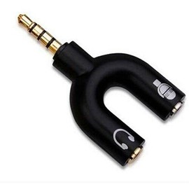 Mr. Gadget's Solutions 3.5mm Audio Headset Mic Y Splitter Cable Adapter TRRS to 2 TRS For Tabs, Laptops