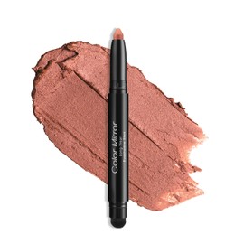 Color Mirror Cream Waterproof Hypoallergenic Eyeshadow Stick, long wear Metallic Glitter Matte Eye Shadow Pencil With Makeup Brush, Eye Brightener, 55 Caramel Metallic