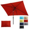 SUNVIVI OUTDOOR 6.5 x 10 Ft Rectangular Patio Umbrella Aluminum