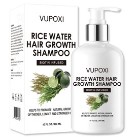 Rice Water Shampoo - Ultra-Nourishing Hair Care Set, Promotes Growth, Revitalizes Shine, and Shields from Damage - Infused with Biotin - 10 fl oz