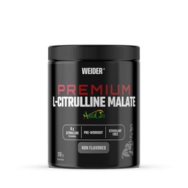 Weider Premium L-Citrulline Malate (310g) Unflavoured, Pre Workout 99% L-Citrulline Malate (6g /Serving) + AstraGin for Better Absorption, Increases Performance & Energy, Stimulant-Free, 36 Servings
