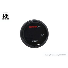 KN Planning KOSO Waterproof Motorcycle Motorcycle Scooter LED Voltmeter Voltage Volt Meter 12V Warning Function Blue