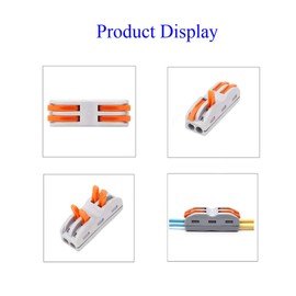20 Pcs Lever Wire Connectors- Kalolary SPL-2 Compact Wire Wiring Connector Conductor Terminal Block for Junction Box Assortment